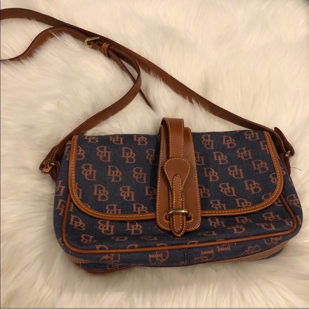 Dooney & Bourke Canvas/Leather Crossbody Purse